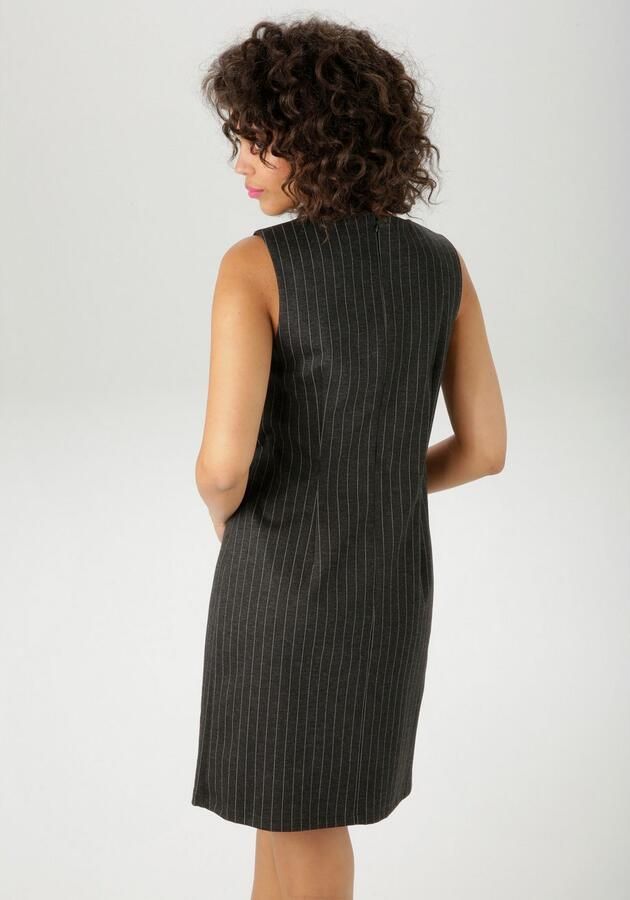 Aniston CASUAL Kokerjurk in een edele naaldstrepen dessin nieuwe collectie - Foto 4