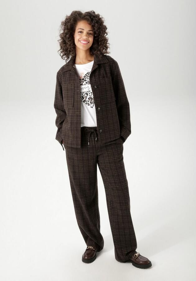 Aniston CASUAL Kort jack in ruitdessin met gestippelde voering nieuwe collectie - Foto 6