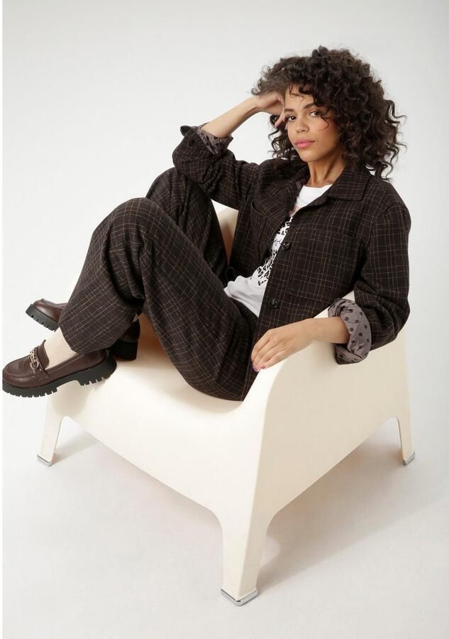 Aniston CASUAL Kort jack in ruitdessin met gestippelde voering nieuwe collectie - Foto 4