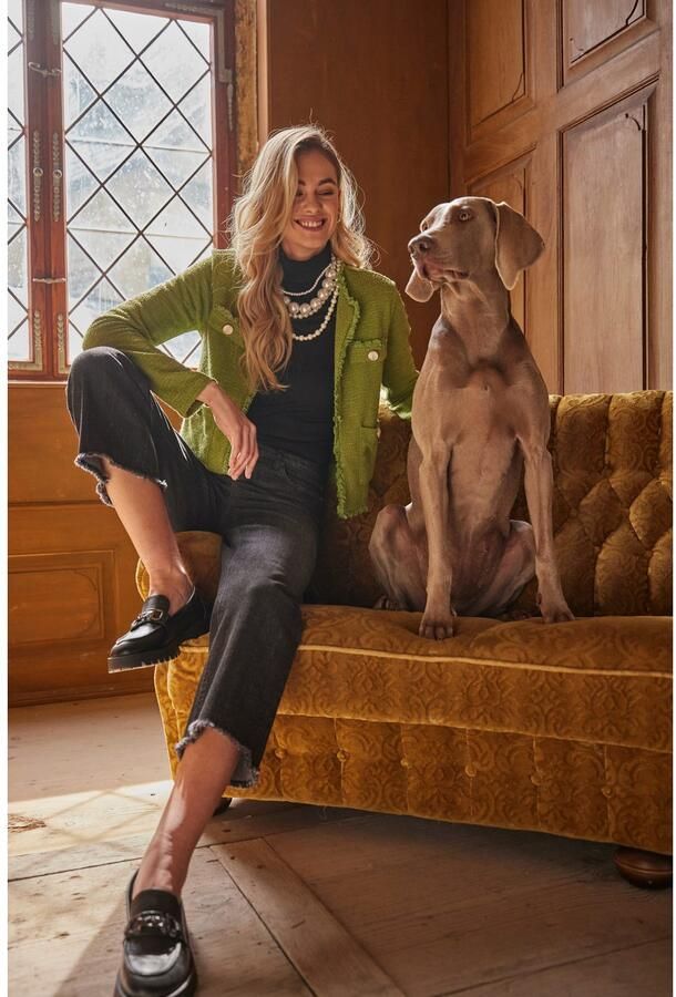 Aniston CASUAL Kort jack van gemêleerd bouclé-jacquard nieuwe collectie - Foto 7