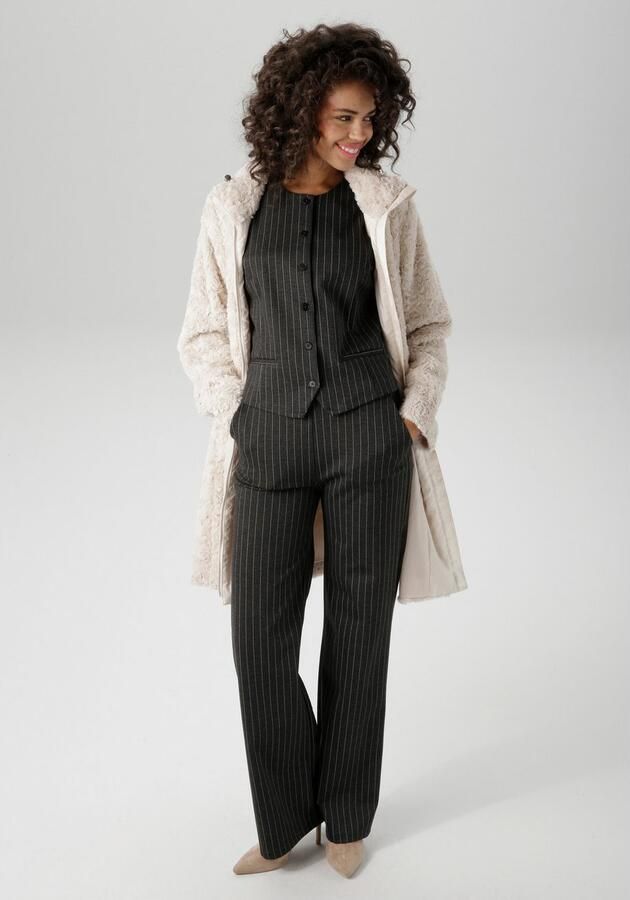 Aniston CASUAL Korte bodywarmer in een edele naaldstrepen dessin nieuwe collectie - Foto 5