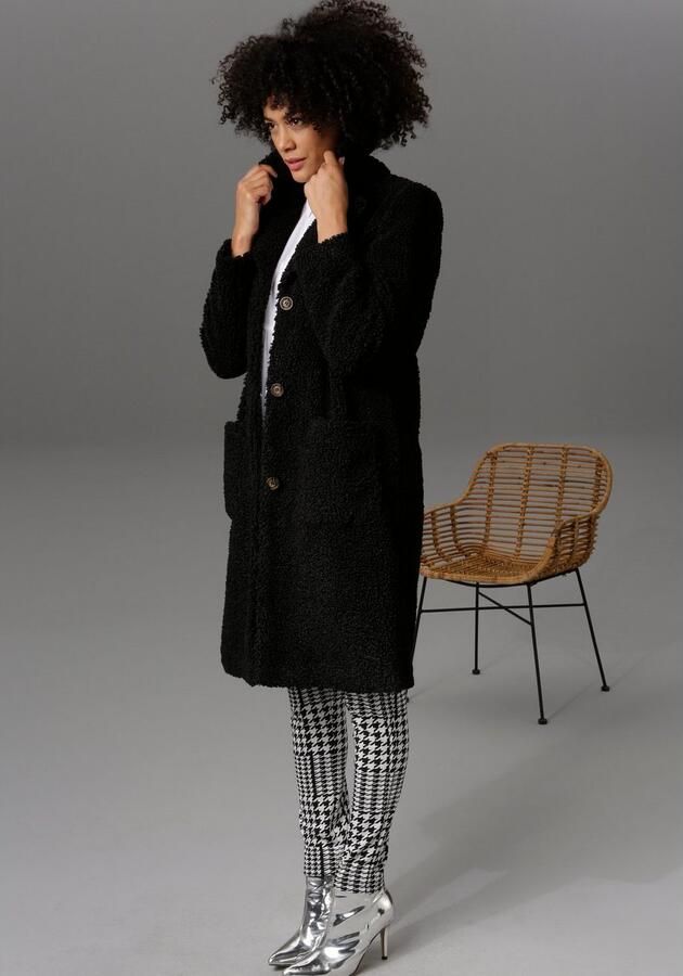 Aniston CASUAL Korte jas in pluche-look - Foto 2