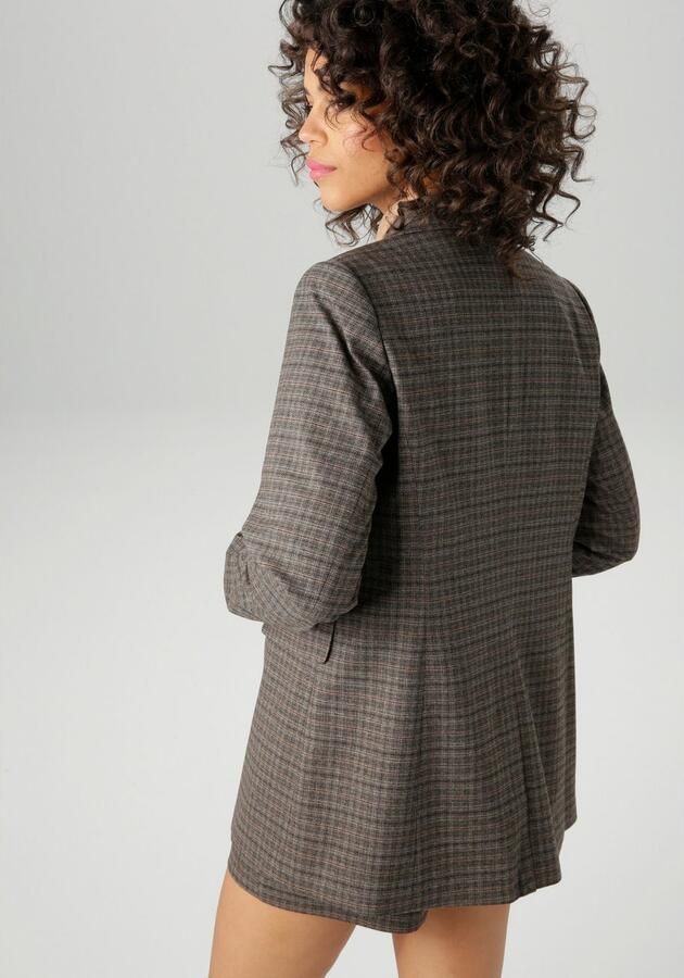 Aniston CASUAL Lange blazer met stijlvol ruitdessin nieuwe collectie - Foto 5