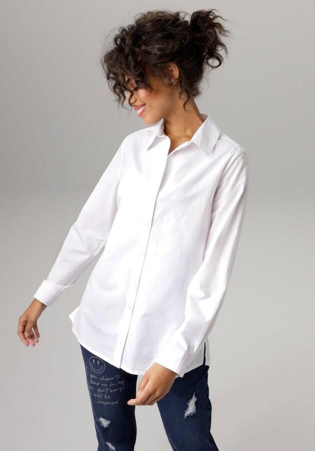 Aniston CASUAL Lange blouse met korte zijsplitten - Foto 4