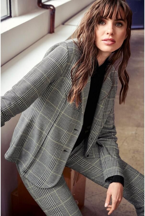 Aniston CASUAL Sweatblazer met ruitdessin