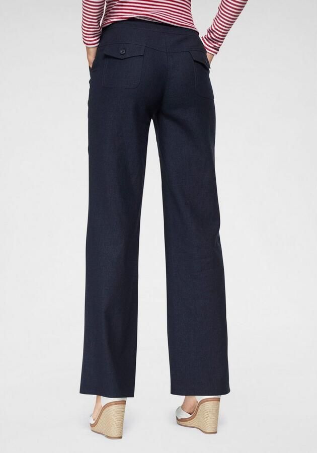 Aniston CASUAL Linnen broek met bindstrik - Foto 3