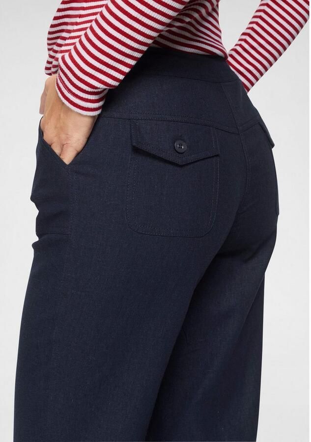 Aniston CASUAL Linnen broek met bindstrik - Foto 2