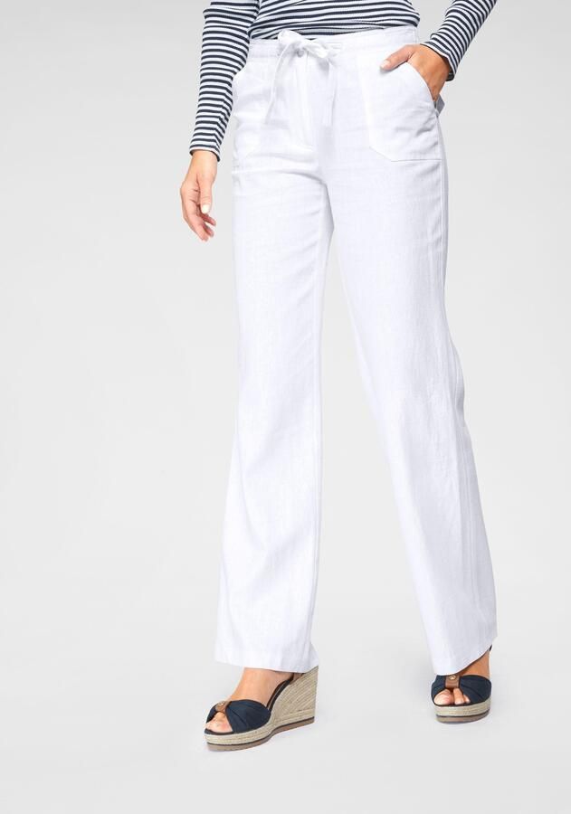 Aniston CASUAL Linnen broek met bindstrik - Foto 12