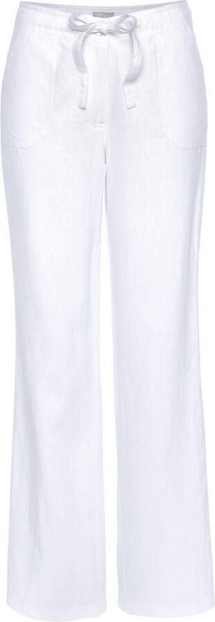 Aniston CASUAL Linnen broek met bindstrik - Foto 9