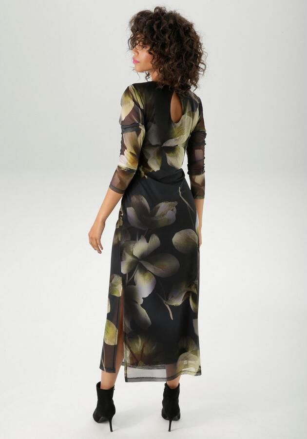 Aniston CASUAL Maxi-jurk bedrukt met grootvlak batikbloe nieuwe collectie - Foto 2