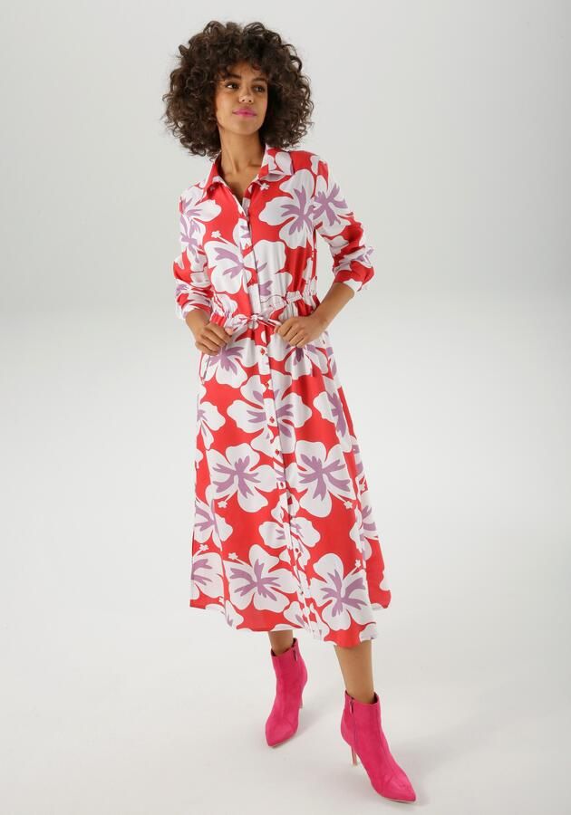 Aniston CASUAL Maxi-jurk bedrukt met grootvlak grafische bloe nieuwe collectie - Foto 7