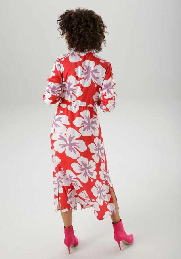 Aniston CASUAL Maxi-jurk bedrukt met grootvlak grafische bloe nieuwe collectie - Foto 5