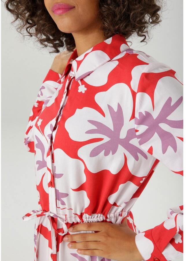 Aniston CASUAL Maxi-jurk bedrukt met grootvlak grafische bloe nieuwe collectie - Foto 2