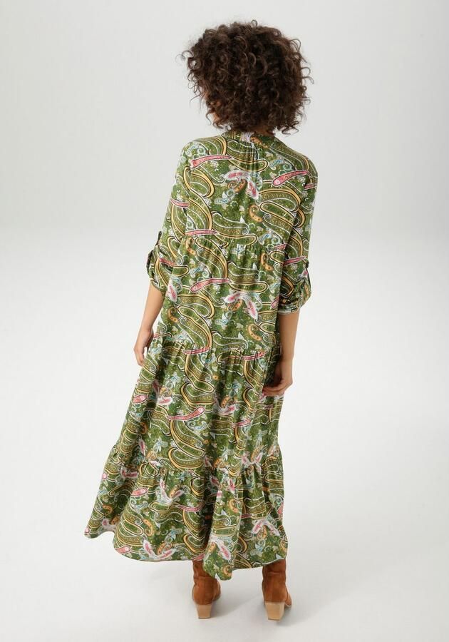 Aniston CASUAL Maxi-jurk bedrukt met kleurrijke paisley-patroon nieuwe collectie - Foto 4