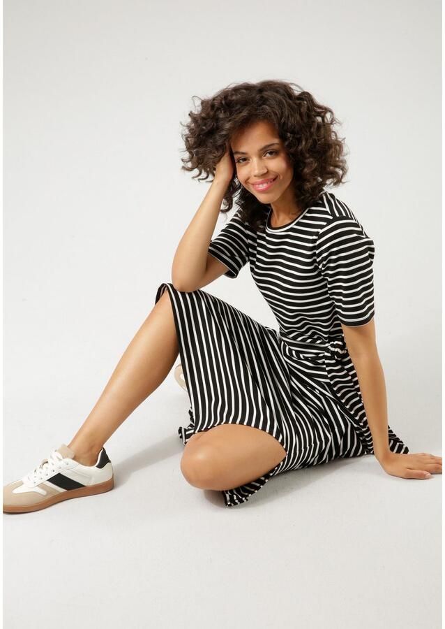 Aniston CASUAL Maxi-jurk in wikkel-look door zijbindband - Foto 2