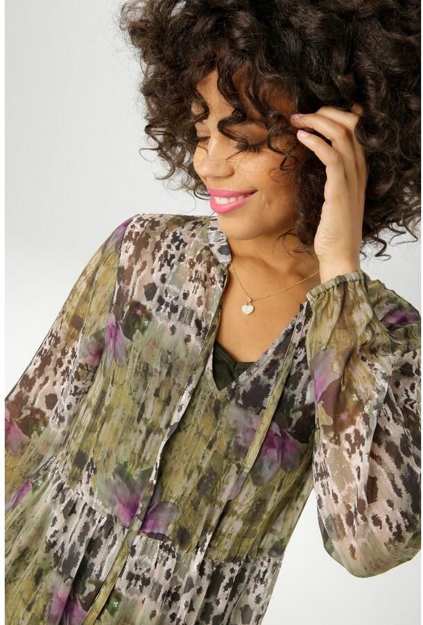 Aniston CASUAL Maxi-jurk met batik-bloe in grafische print nieuwe collectie (Met onderjurk) - Foto 5