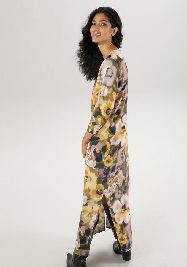 Aniston CASUAL Maxi-jurk met bloemenprint in batik-look elk stuk is uniek - Foto 4