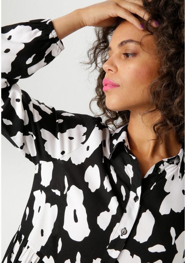 Aniston CASUAL Maxi-jurk met contrasterende bloe print nieuwe collectie - Foto 2