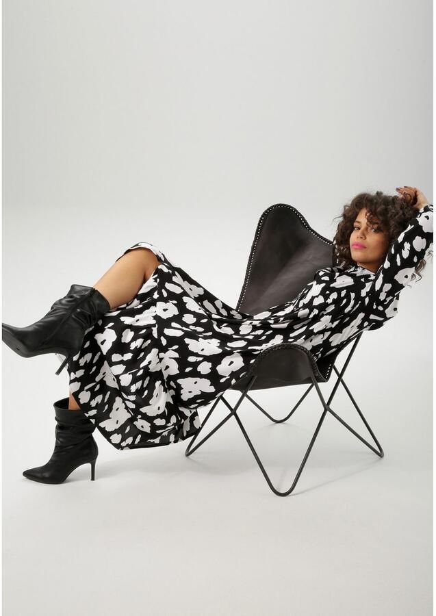 Aniston CASUAL Maxi-jurk met contrasterende bloe print nieuwe collectie - Foto 3