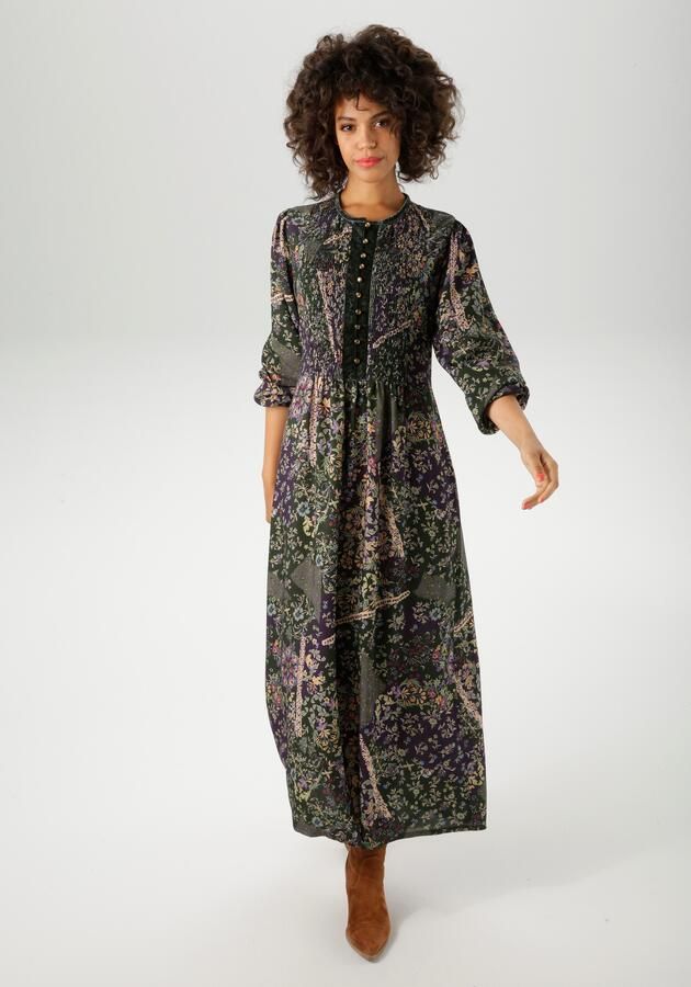 Aniston CASUAL Maxi-jurk met fantasierijke bloe print elk stuk is uniek nieuwe kollectie - Foto 8