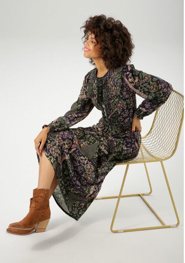 Aniston CASUAL Maxi-jurk met fantasierijke bloe print elk stuk is uniek nieuwe kollectie - Foto 3