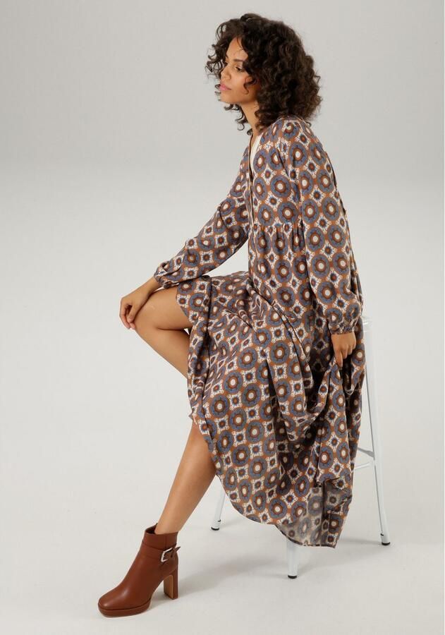 Aniston CASUAL Maxi-jurk met fantasierijke mandala-print - Foto 3