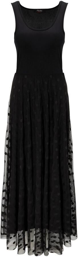 Aniston CASUAL Maxi-jurk met gestippeld mesh versierd rokdeel - Foto 7