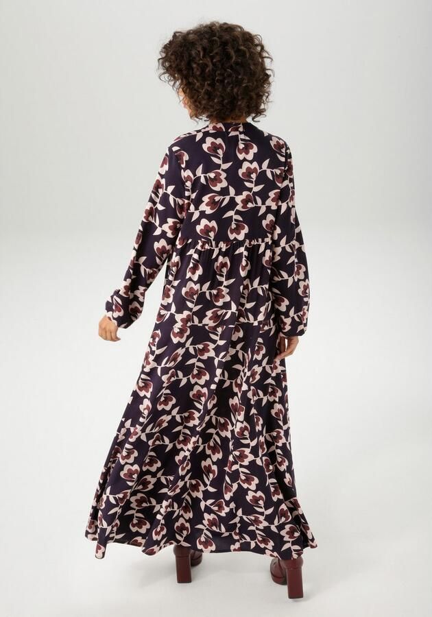 Aniston CASUAL Maxi-jurk met grafische bloe bedrukt elk deel uniek nieuwe collectie - Foto 5