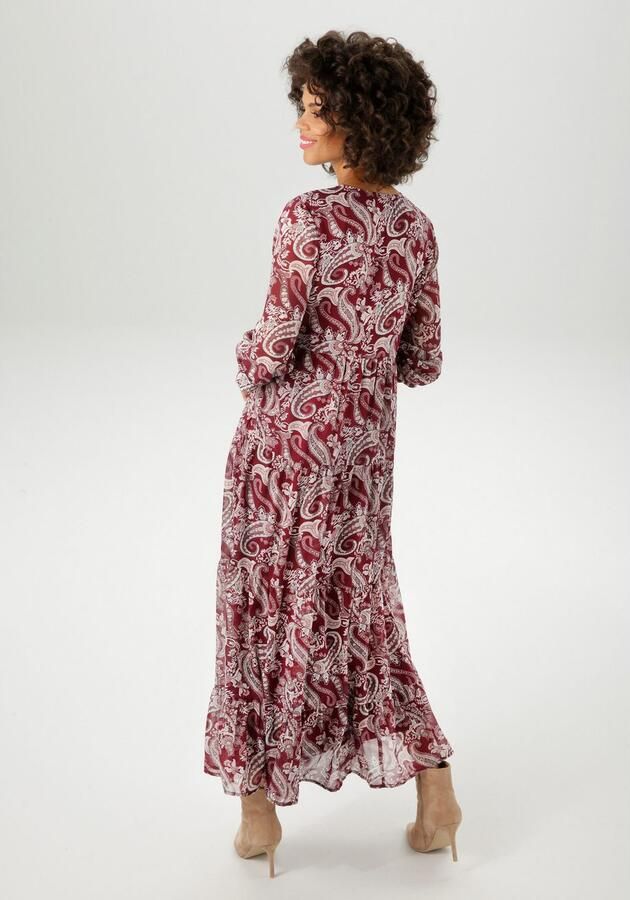 Aniston CASUAL Maxi-jurk met kleurharmonisch paisley-patroon nieuwe collectie - Foto 3