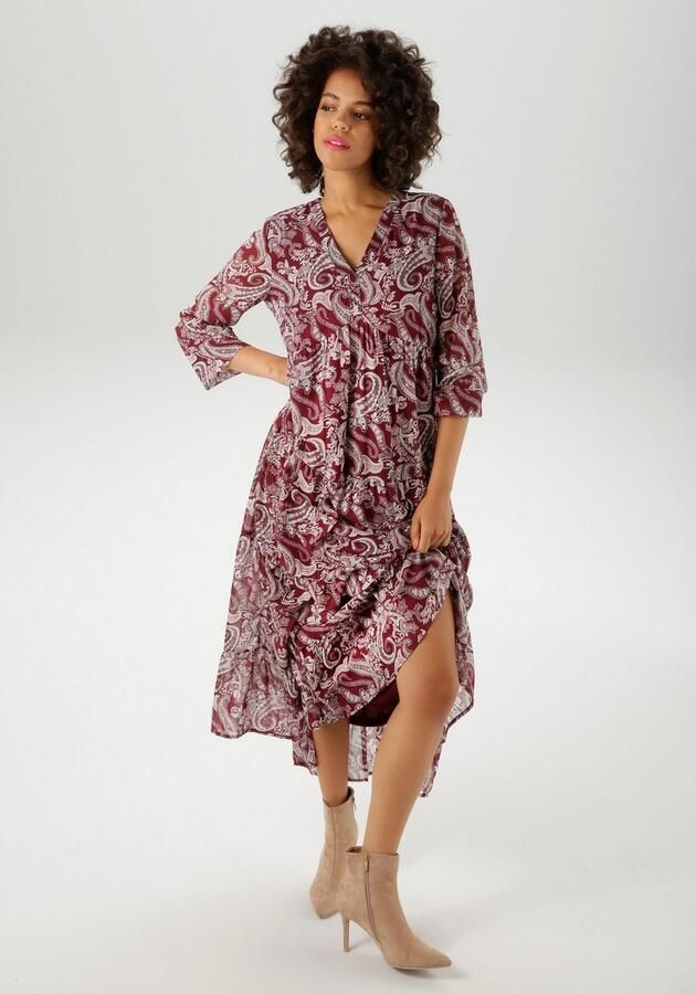 Aniston CASUAL Maxi-jurk met kleurharmonisch paisley-patroon nieuwe collectie - Foto 4