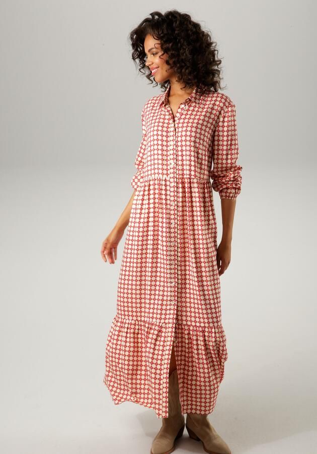 Aniston CASUAL Maxi-jurk met kleurharmonisch retro-patroon - Foto 7