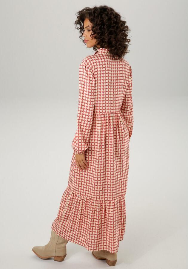 Aniston CASUAL Maxi-jurk met kleurharmonisch retro-patroon - Foto 5
