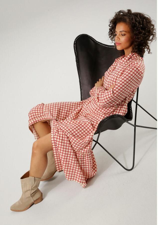 Aniston CASUAL Maxi-jurk met kleurharmonisch retro-patroon - Foto 3