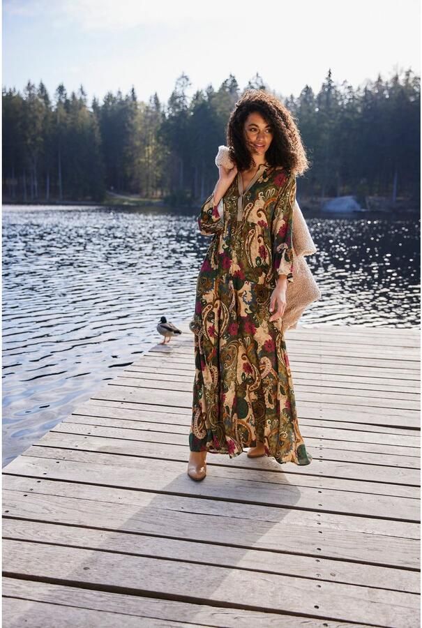 Aniston CASUAL Maxi-jurk met kleurrijke bloemen- en paisley-print - Foto 2