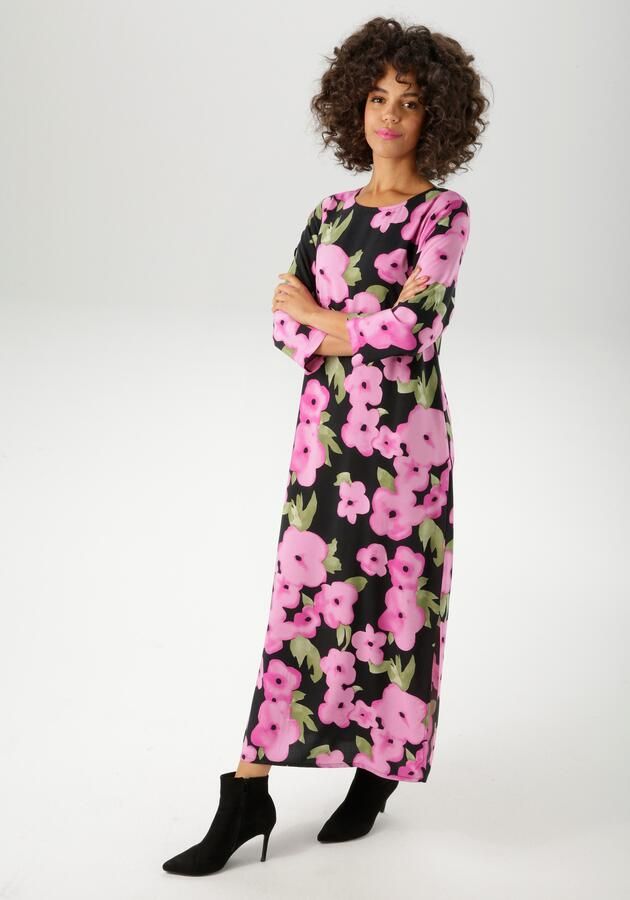 Aniston CASUAL Maxi-jurk met kleurrijke bloe print elk stuk is uniek nieuwe collectie - Foto 7