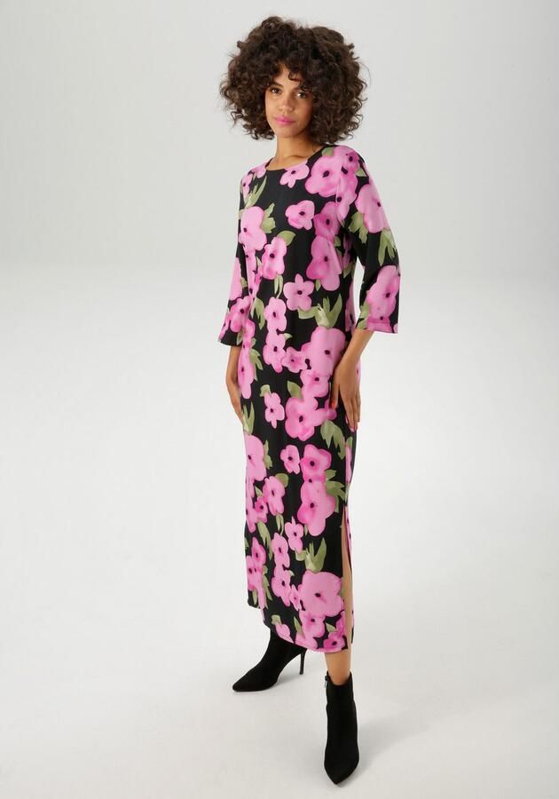 Aniston CASUAL Maxi-jurk met kleurrijke bloe print elk stuk is uniek nieuwe collectie - Foto 3