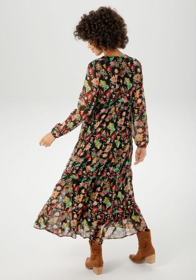 Aniston CASUAL Maxi-jurk met kleurrijke bloe print elk stuk is uniek nieuwe collectie - Foto 5