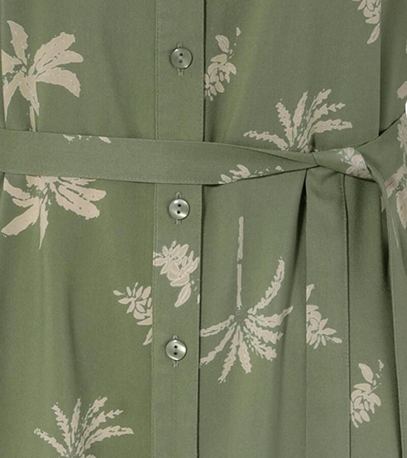 Aniston CASUAL Maxi-jurk met palmen bedrukt elk stuk is uniek (Met een afneembare bindstrik)