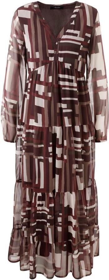 Aniston CASUAL Maxi-jurk met trendy grafische patroon nieuwe collectie - Foto 8