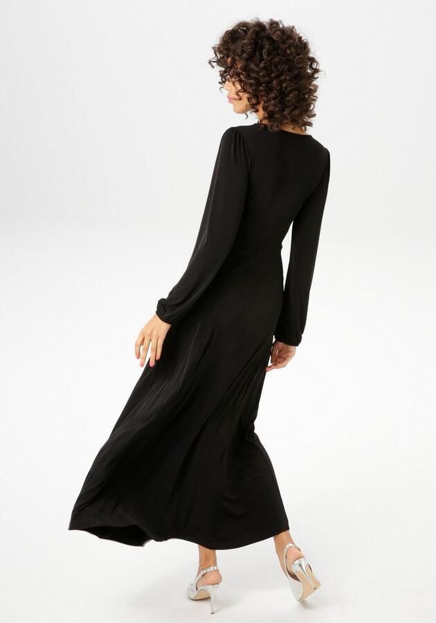 Aniston CASUAL Maxi-jurk met verfijnd knoop bij de decolleté - Foto 5
