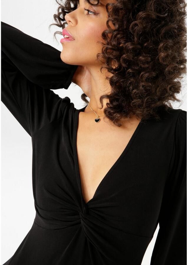 Aniston CASUAL Maxi-jurk met verfijnd knoop bij de decolleté - Foto 2