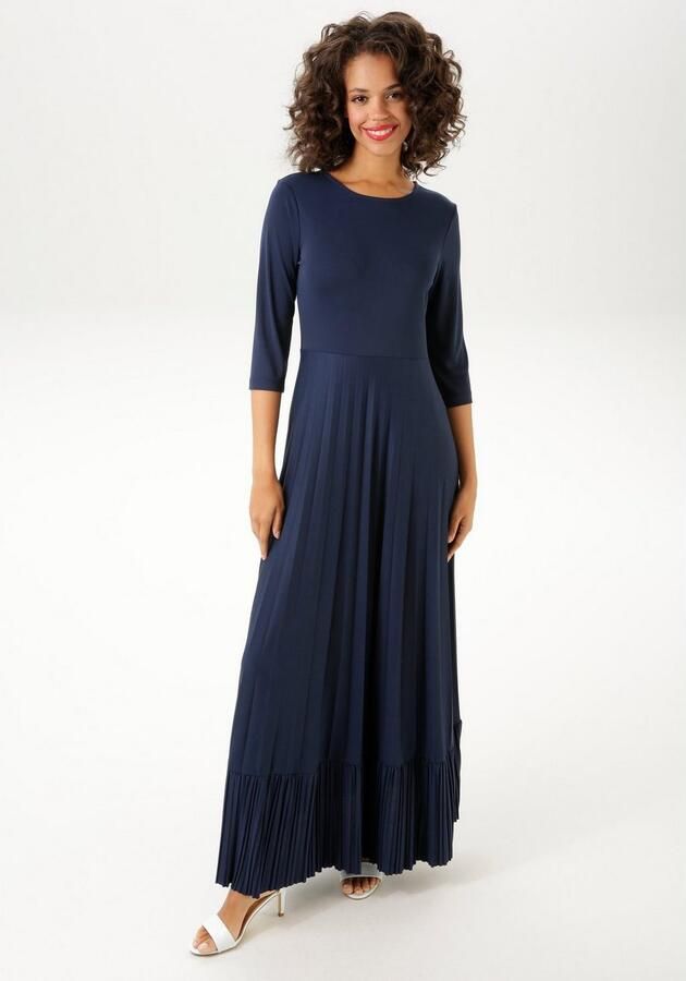 Aniston CASUAL Maxi-jurk Rok met volant van plissé - Foto 2