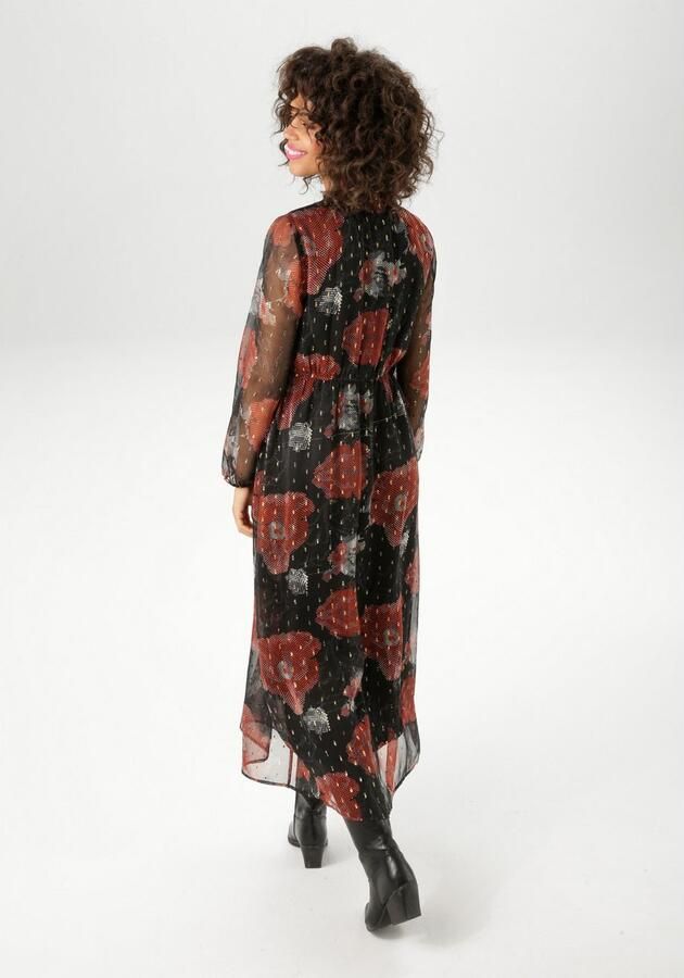 Aniston CASUAL Maxi-jurk uitgebreid geborduurd en versierd met glitterdraden nieuwe collectie - Foto 4