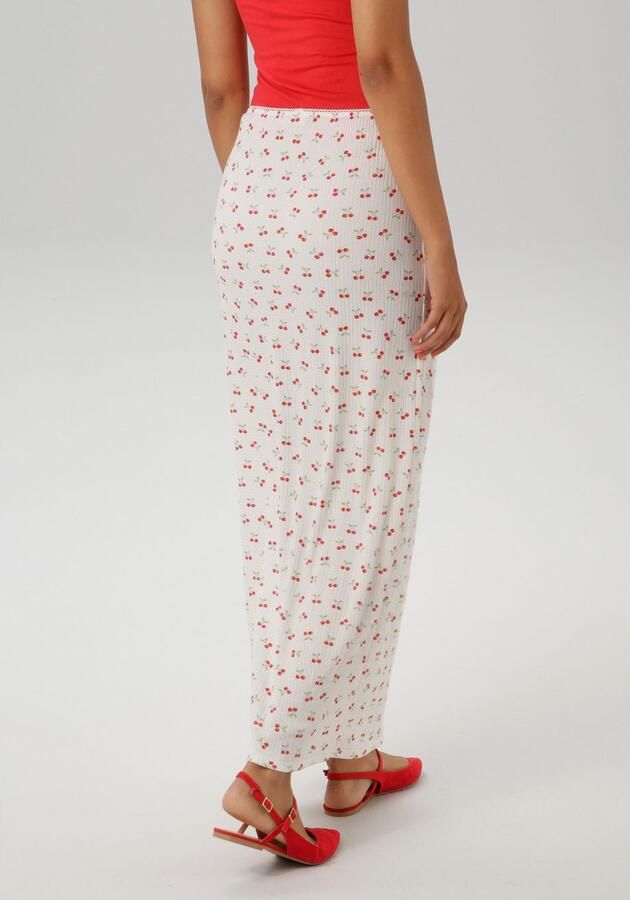 Aniston CASUAL Maxirok overal bedrukt met kersen - Foto 3