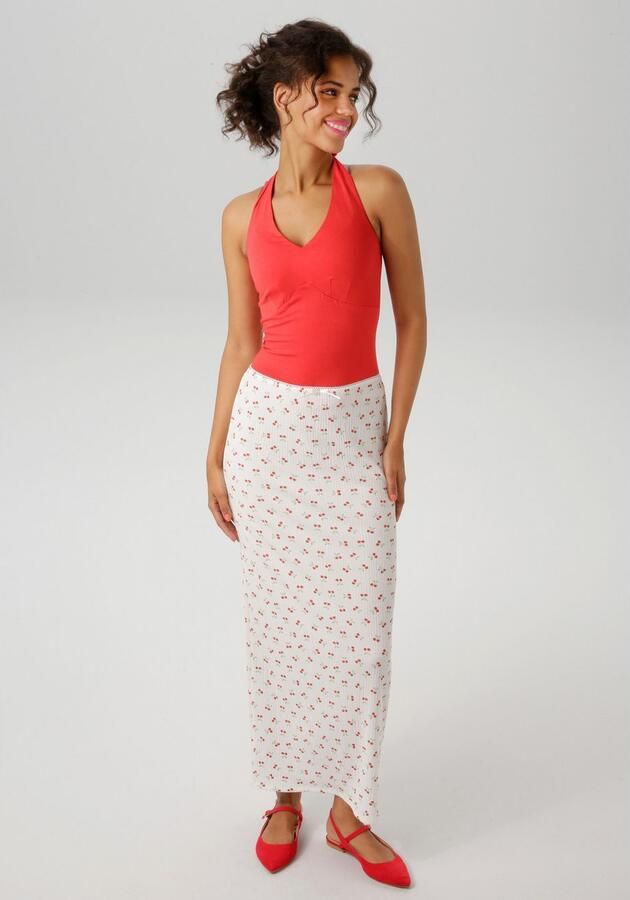 Aniston CASUAL Maxirok overal bedrukt met kersen - Foto 4