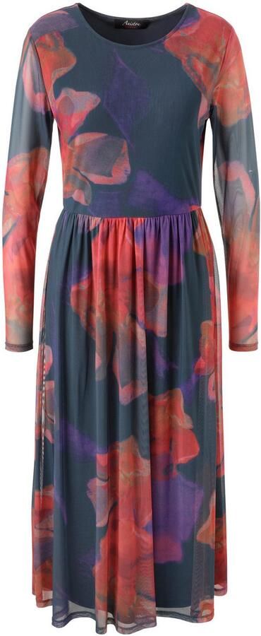 Aniston CASUAL Midi-jurk bedrukt met grootvlak batikbloe nieuwe collectie - Foto 6