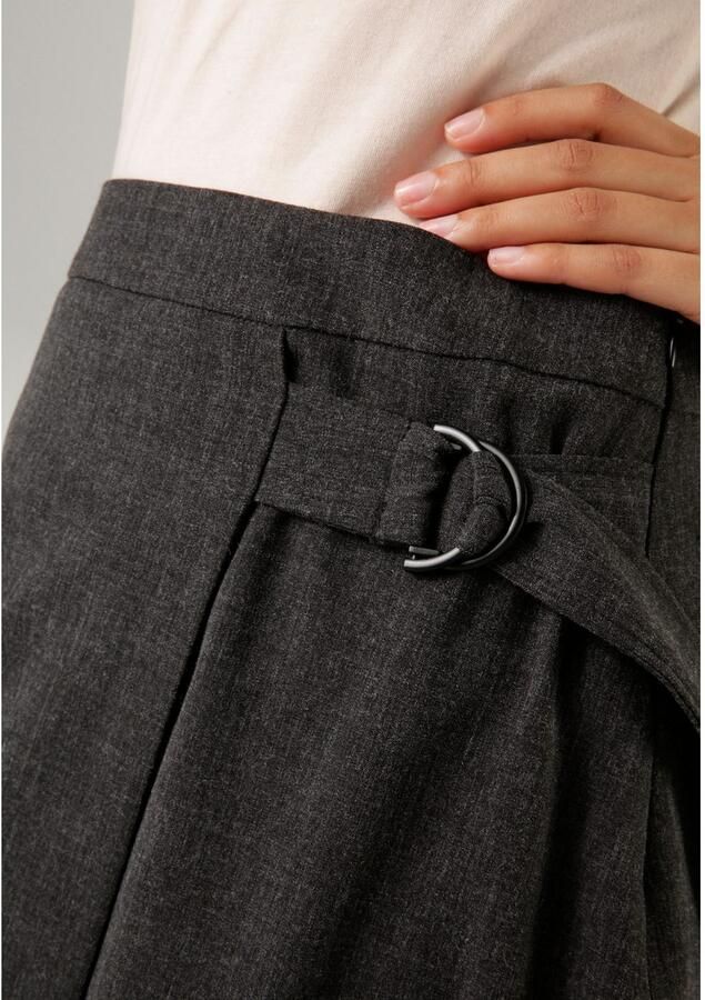 Aniston CASUAL Midirok met decoratieve gesp en bindband - Foto 2