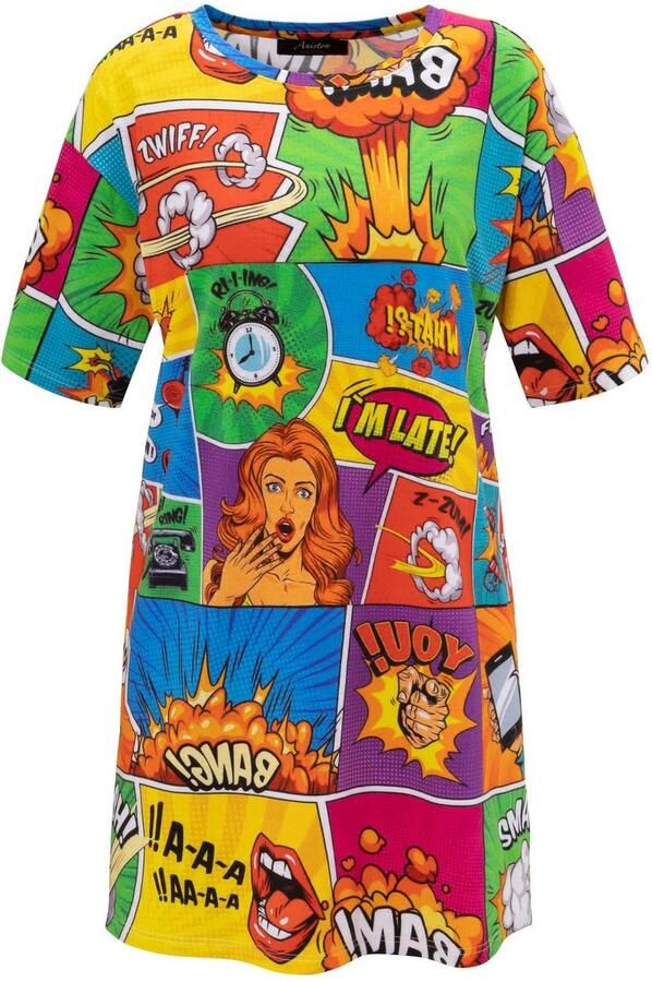 Aniston CASUAL Mini-jurk met coole comic-drukken - Foto 7