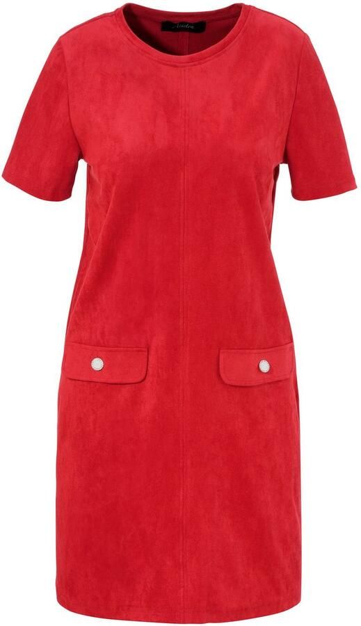 Aniston CASUAL Mini-jurk van elastisch velours in suède-look - Foto 6