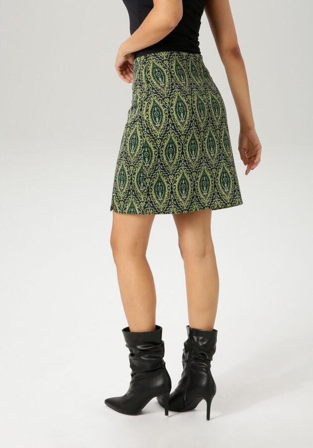 Aniston CASUAL Minirok met kleurharmonieus orna t-patroon nieuwe collectie - Foto 4